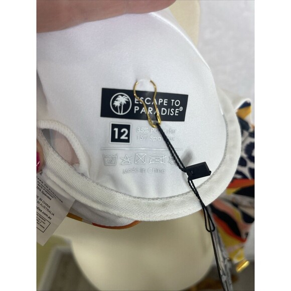 Escape To Paradise 2-Piece Bikini Swimwear Multicolor Size 12 / 14 NEW - Picture 9 of 12